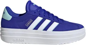 adidas Women's VL Court Sneaker, Lucid Blue/White/Semi Flash Aqua, 11