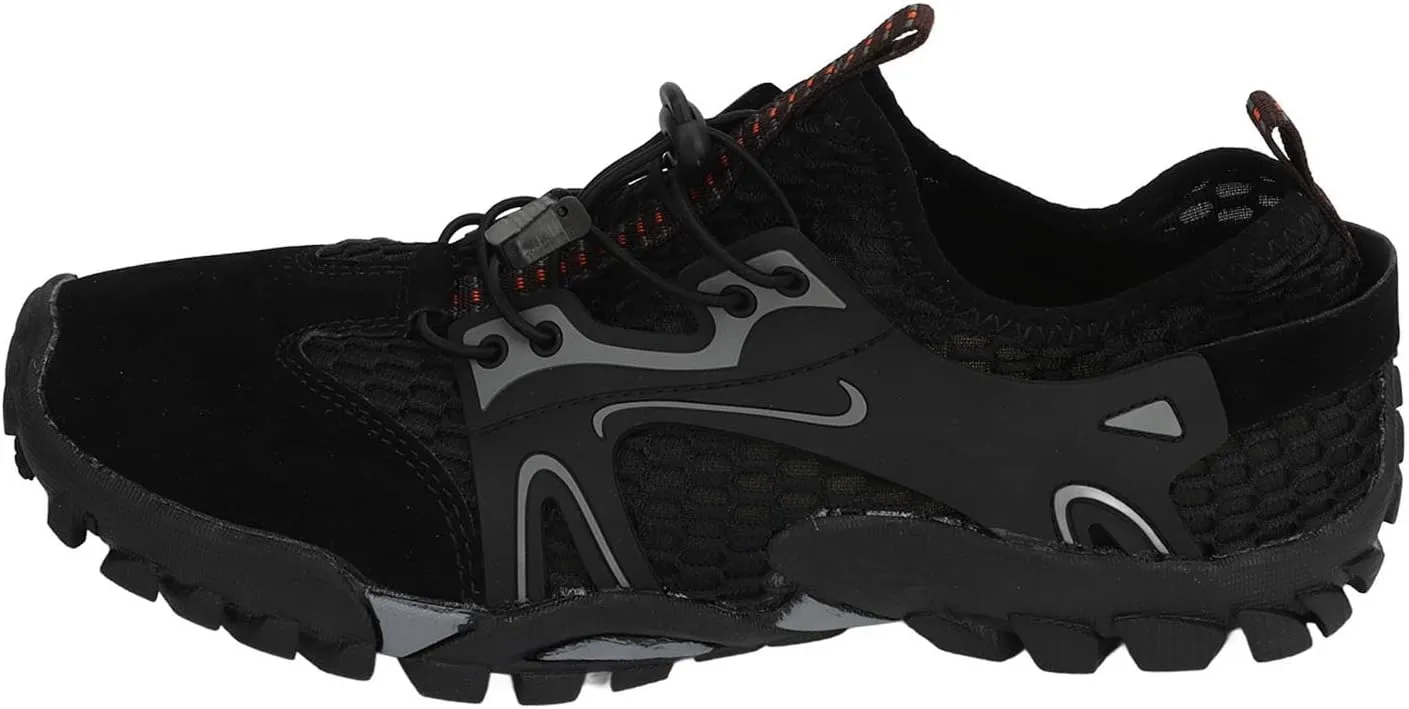 Alomejor Hiking Shoes, Rubber Sole Soft Upper Slip Resistant Quick Dry Water Shoes for Climbing