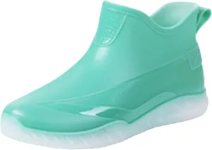 AMDBEL Rain Boots for Women Waterproof Wide Feet, Women Half Calf Ankle Rubber Rainboots 2 Color Waterproof Boots for Garden Rain Round Toe Rainboots Outdoor Work Boots