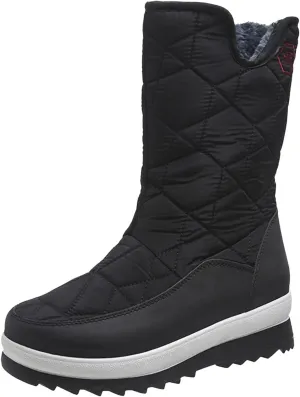 Ankle Snow Boots for Women 2023 Lightweight Women Snow Boots Calf High Women's Black Leather Winter Boots Outdoor Boots Women Brown Womens Winter Ankle Boots Wide Width