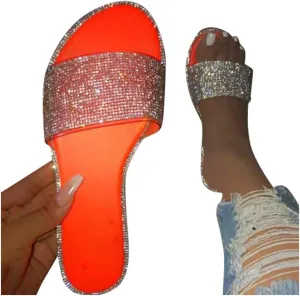AOKASII Womens Flat Sandals,Women's 2021 Comfy Platform Casual Summer Sandal Shoes Beach Wide Width Slipper Flip Flops