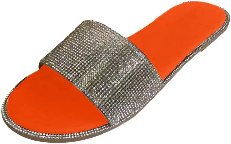 AOKASII Womens Flat Sandals,Women's 2021 Comfy Platform Casual Summer Sandal Shoes Beach Wide Width Slipper Flip Flops
