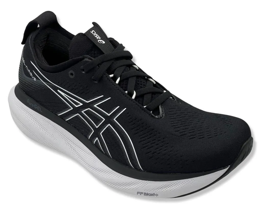 ASICS Gel-Nimbus 25 Sneakers In Black & White For Men's