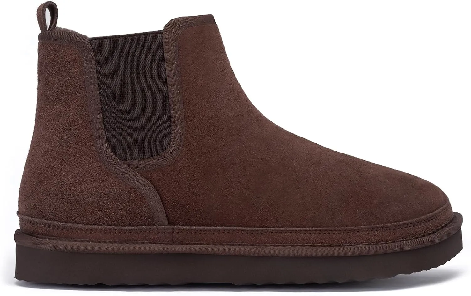 Athlefit Men's Winter Snow Boots for Men Suede Chelsea Boots Casual Warm Anti-Slip Chelsea Boots
