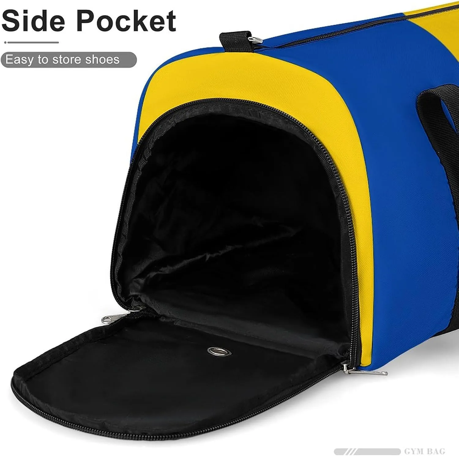 Barbados Flag Gym Bag for Boys Girls with Shoe Compartment and Wet Pocket