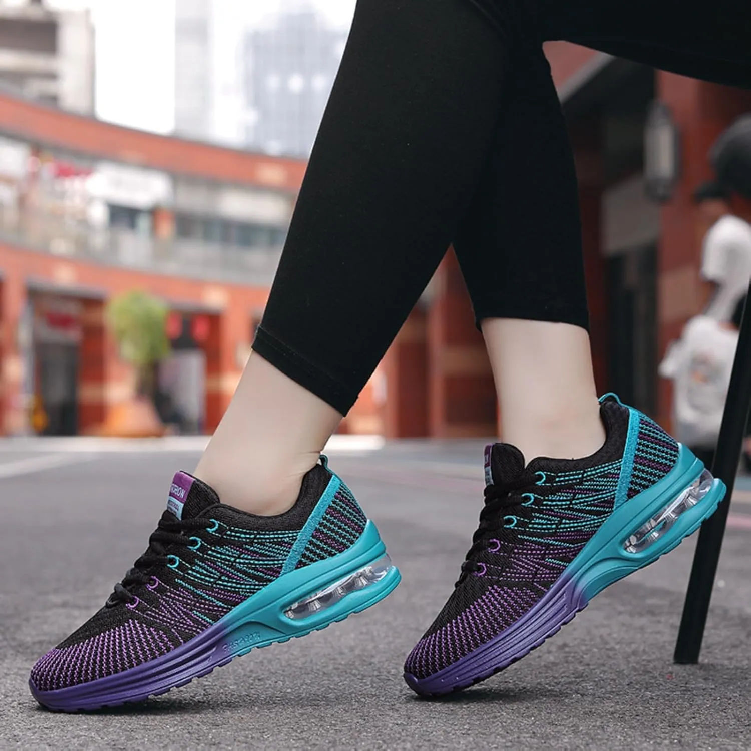 Breathable Mesh Y2K Colorful Running Sneakers for Daily Jogging with Lightweight Comfort Air Cushion Unique Multicolor Design