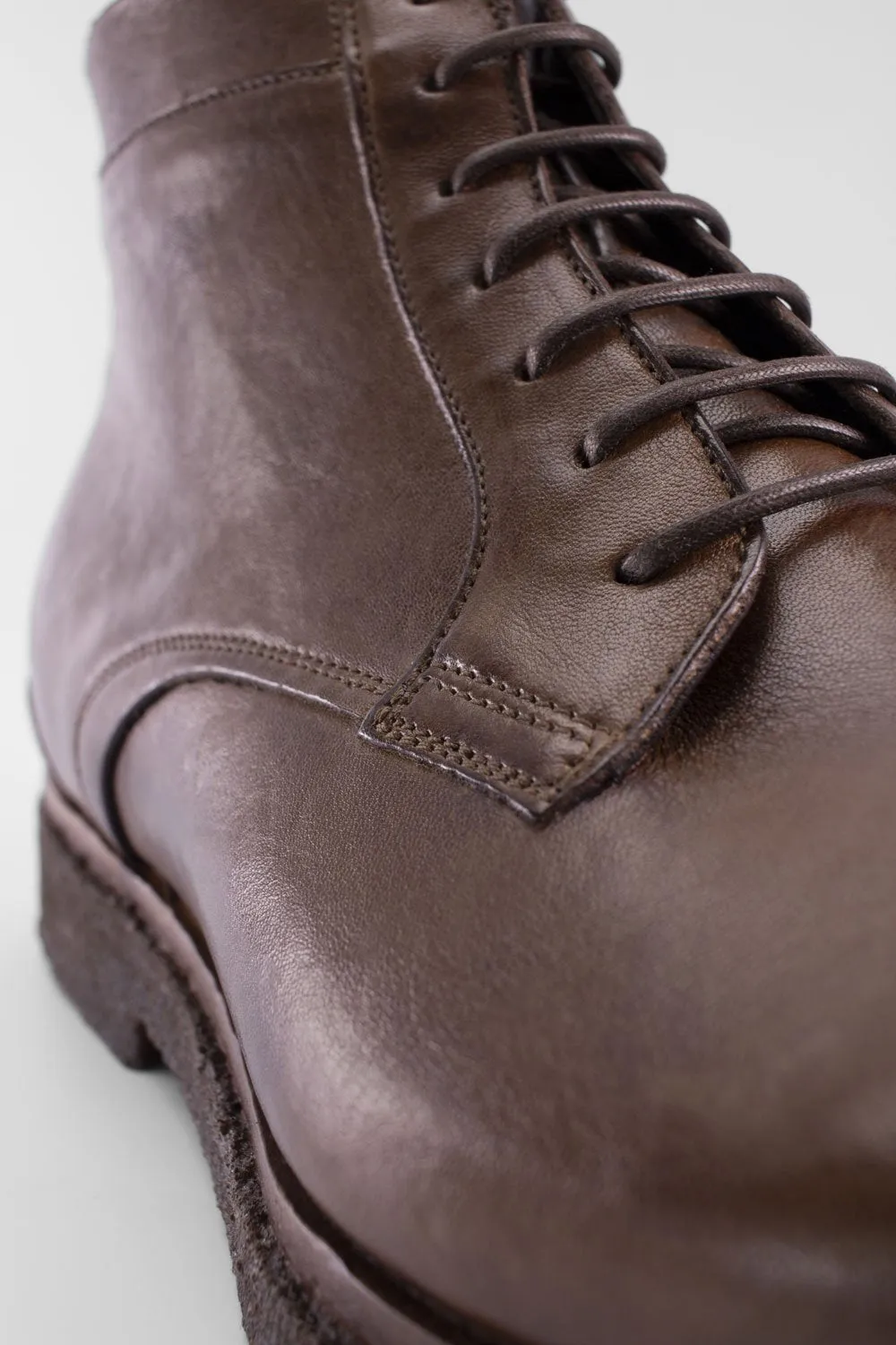 BROMPTON muddy-brown ankle boots.