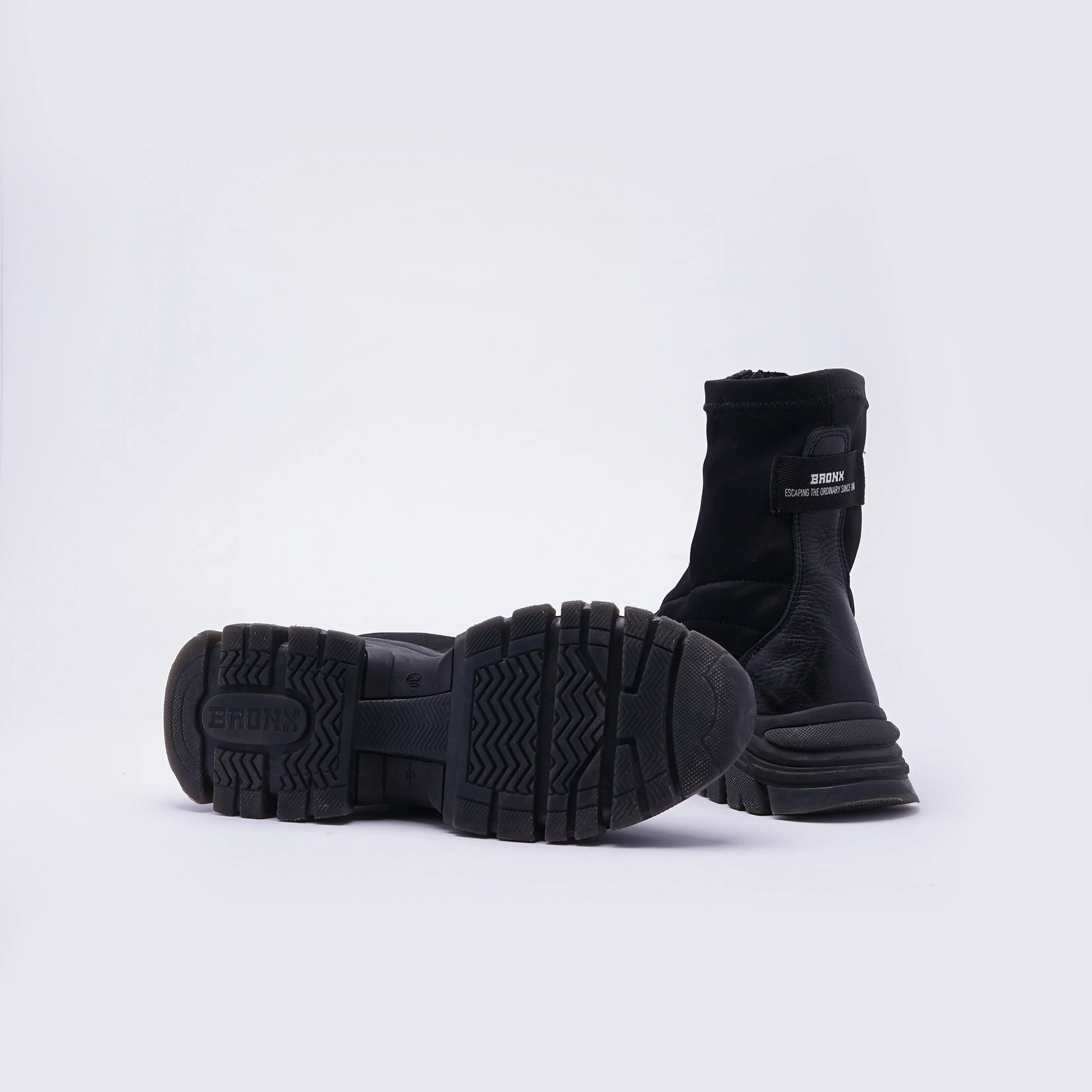 Bronx Chunky Zipon Boots