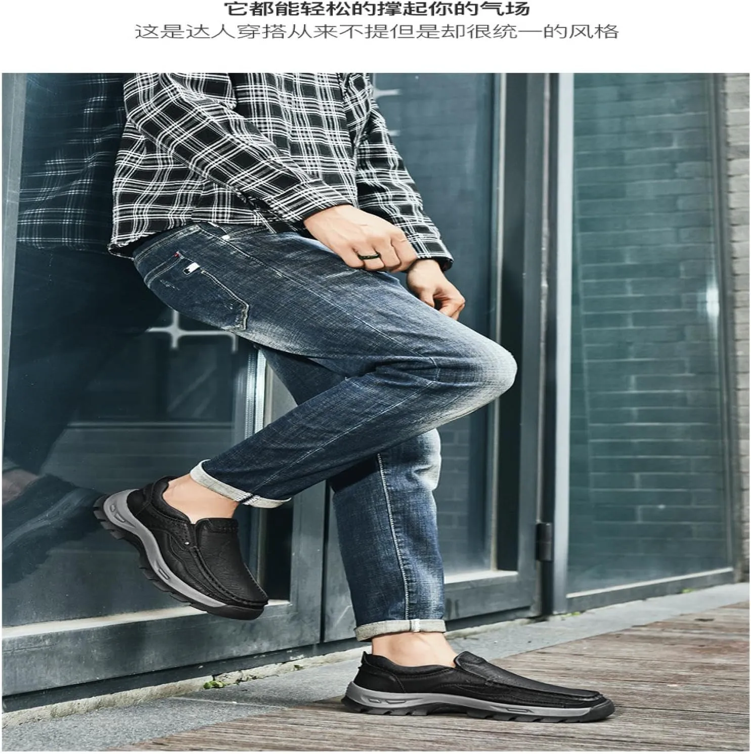 Camel Crown Men's Loafers Slip-on Loafers Leather Casual Walking Shoes Comfortable Work Office Wear Outdoors
