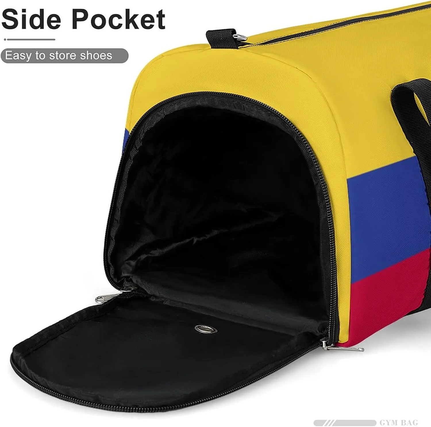 Colombia Flag Duffel Bag for Boys Girls with Waterproof Shoe Compartment Travel