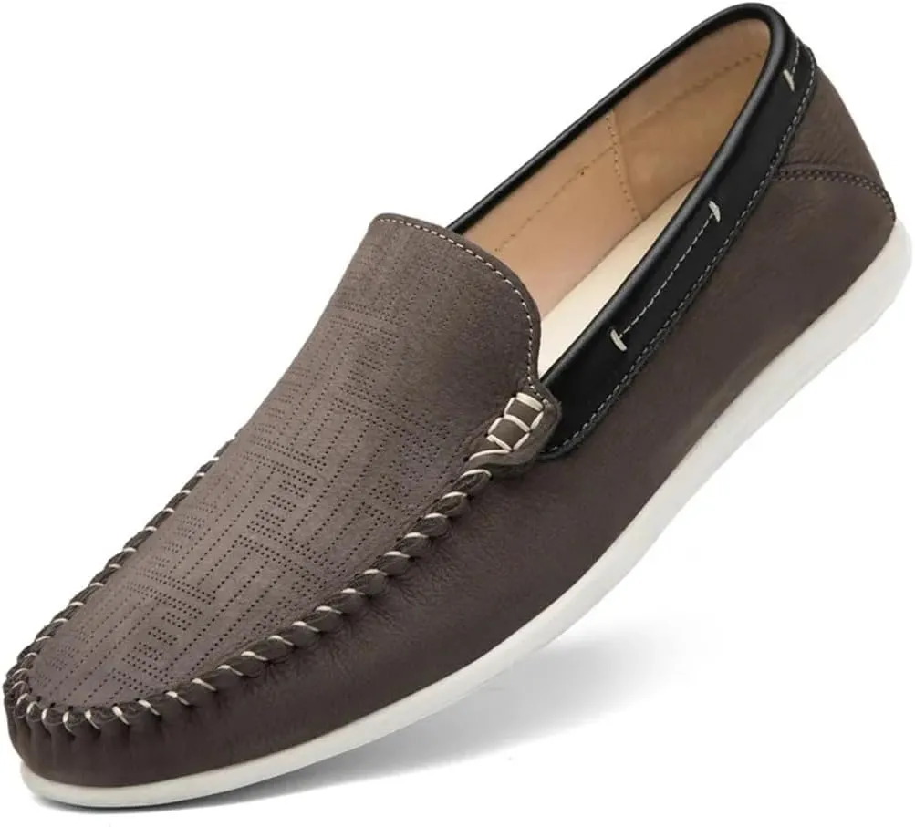 CSCDD Man Shoes Leather Men Loafers Slip-On Mens Office Loafers Men Shoes