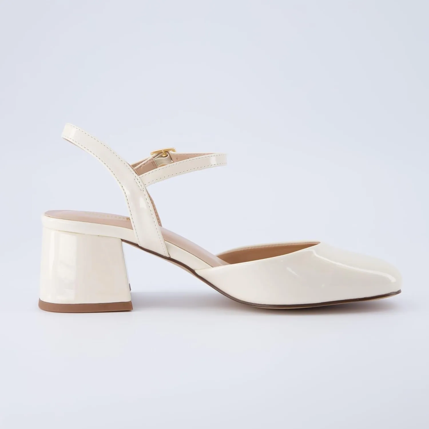 CUSHIONAIRE Women's Dancer Round Toe Block Heel Dress Shoe  Memory Foam, Wide Widths Available