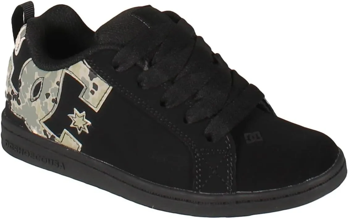 DC Boy's Court Graffik Skate Shoe, Black, 11 Little Kid