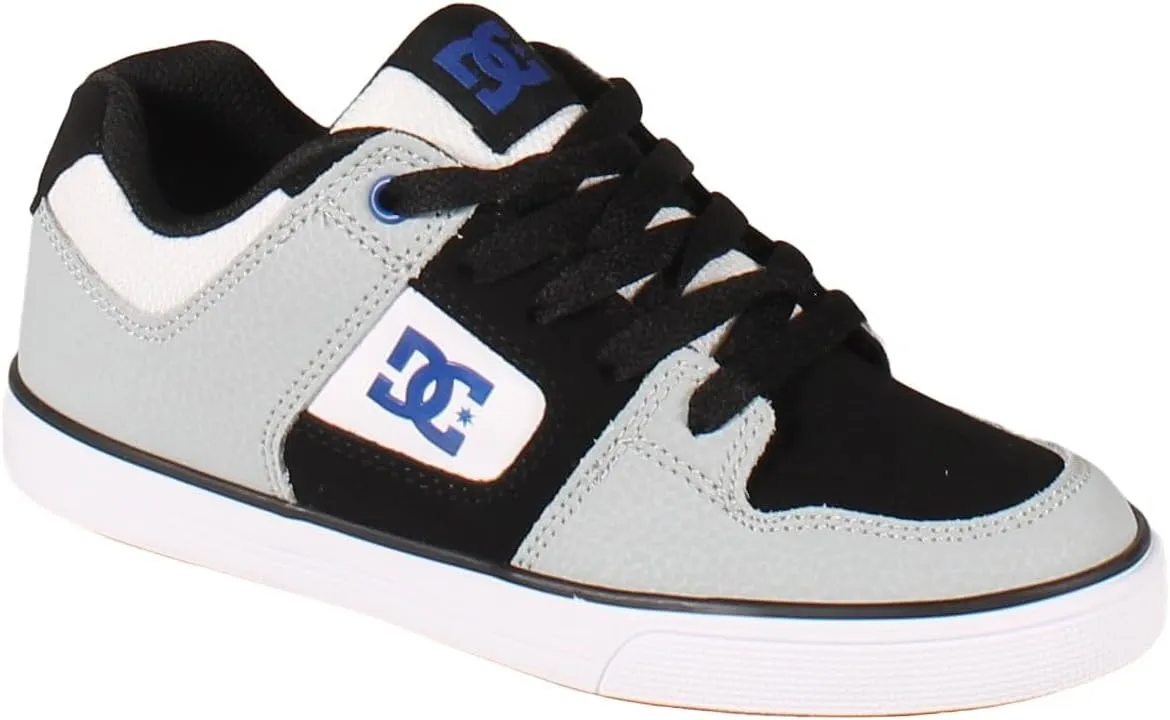 DC Boy's Pure Skate Shoe, White, 11 Little Kid