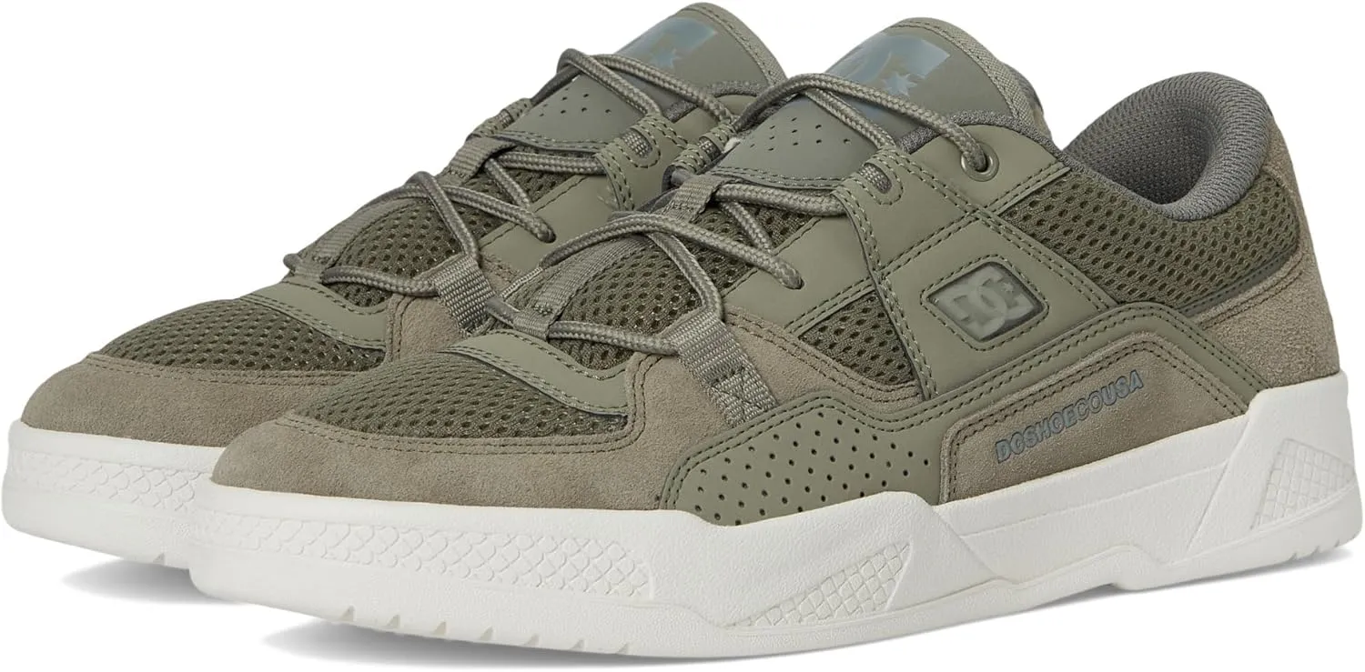 DC Men's Construct Skate Shoe, Olive, 8
