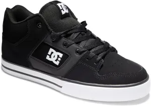 DC Men's Pure MID Casual Skate Shoe, Black/White, 11