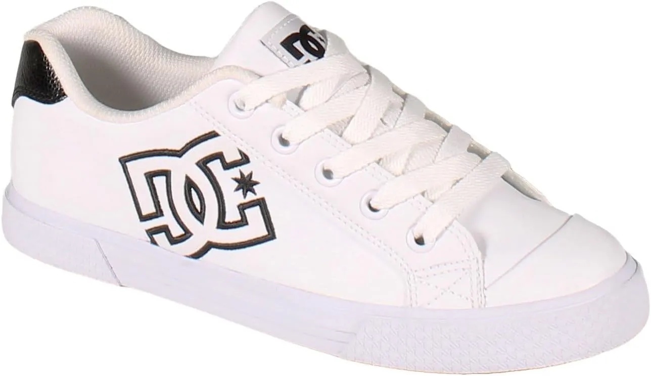 DC Women's Chelsea Skate Shoe, White, 7.5