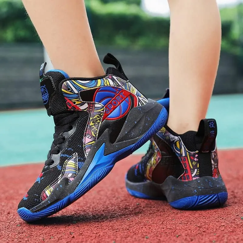 DHOVOR Boys Girls Basketball Shoes Kids Athletic Shoes Fashion Sneakers Non-Slip Tennis Shoes Boys (Big Kid/Little Kid)