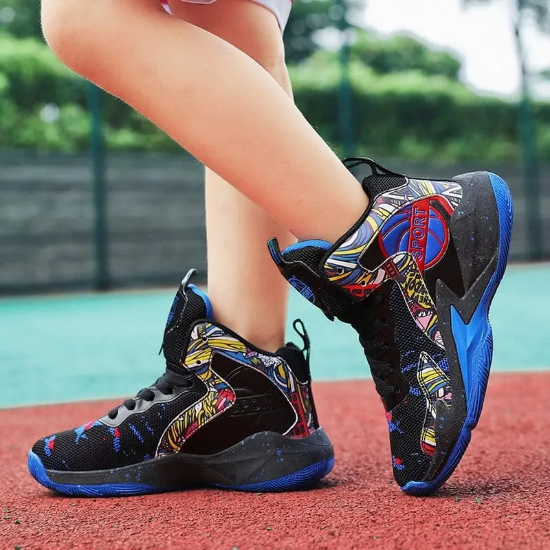DHOVOR Boys Girls Basketball Shoes Kids Athletic Shoes Fashion Sneakers Non-Slip Tennis Shoes Boys (Big Kid/Little Kid)