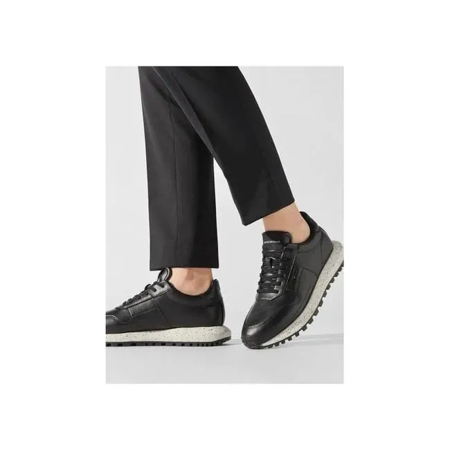 EMPORIO ARMANI SUSTAINABILITY VALUES RECYCLED LEATHER SNEAKERS