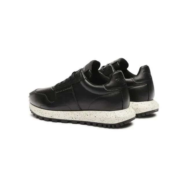 EMPORIO ARMANI SUSTAINABILITY VALUES RECYCLED LEATHER SNEAKERS