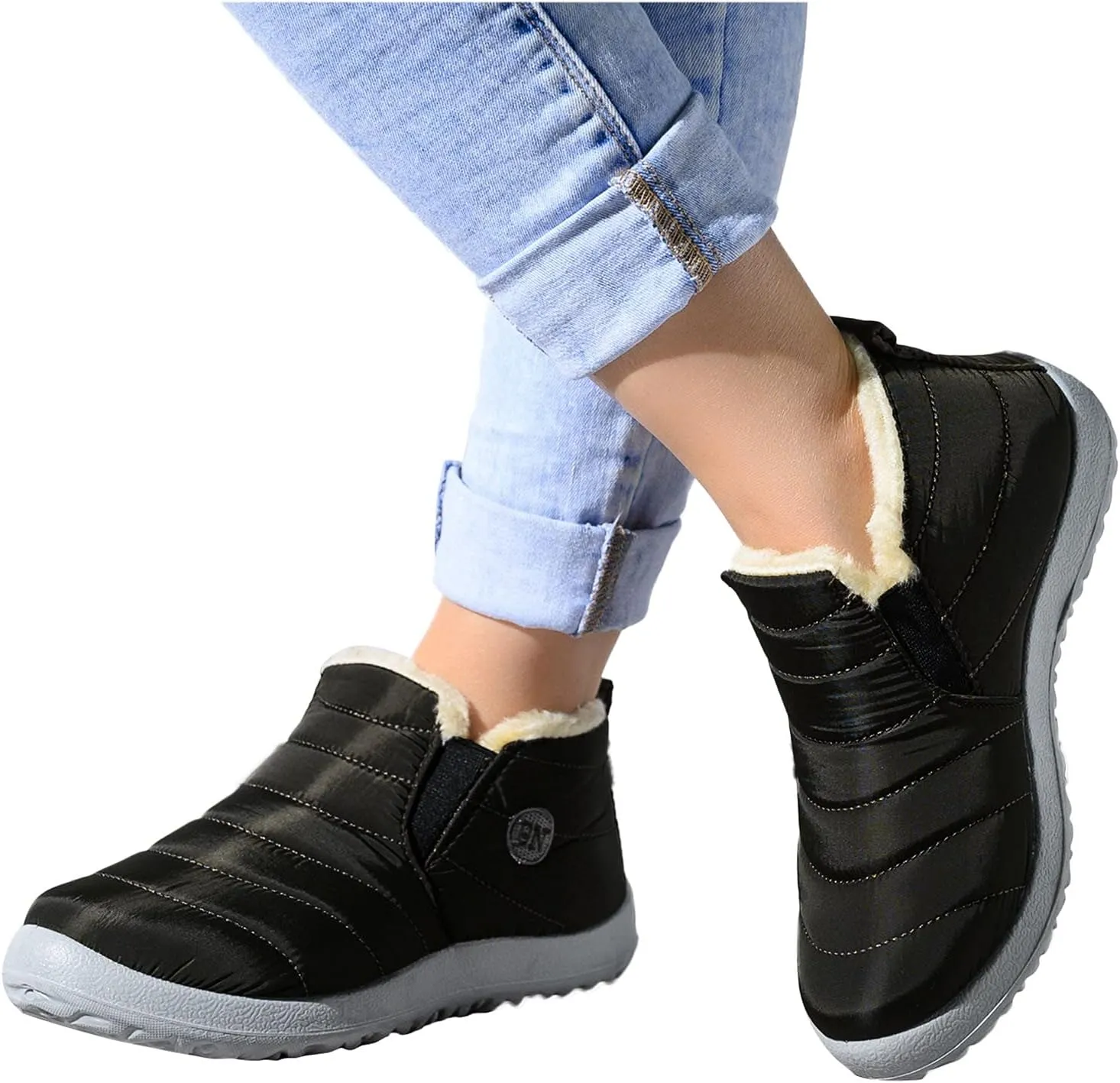 Extra Wide Width Snow Boots for Women Woman Insulated Waterproof Outdoor Warm Snow Boots Ladies Snow Boots Waterproof Winter Women Boots Slip on Boots for Women Winter Hiking