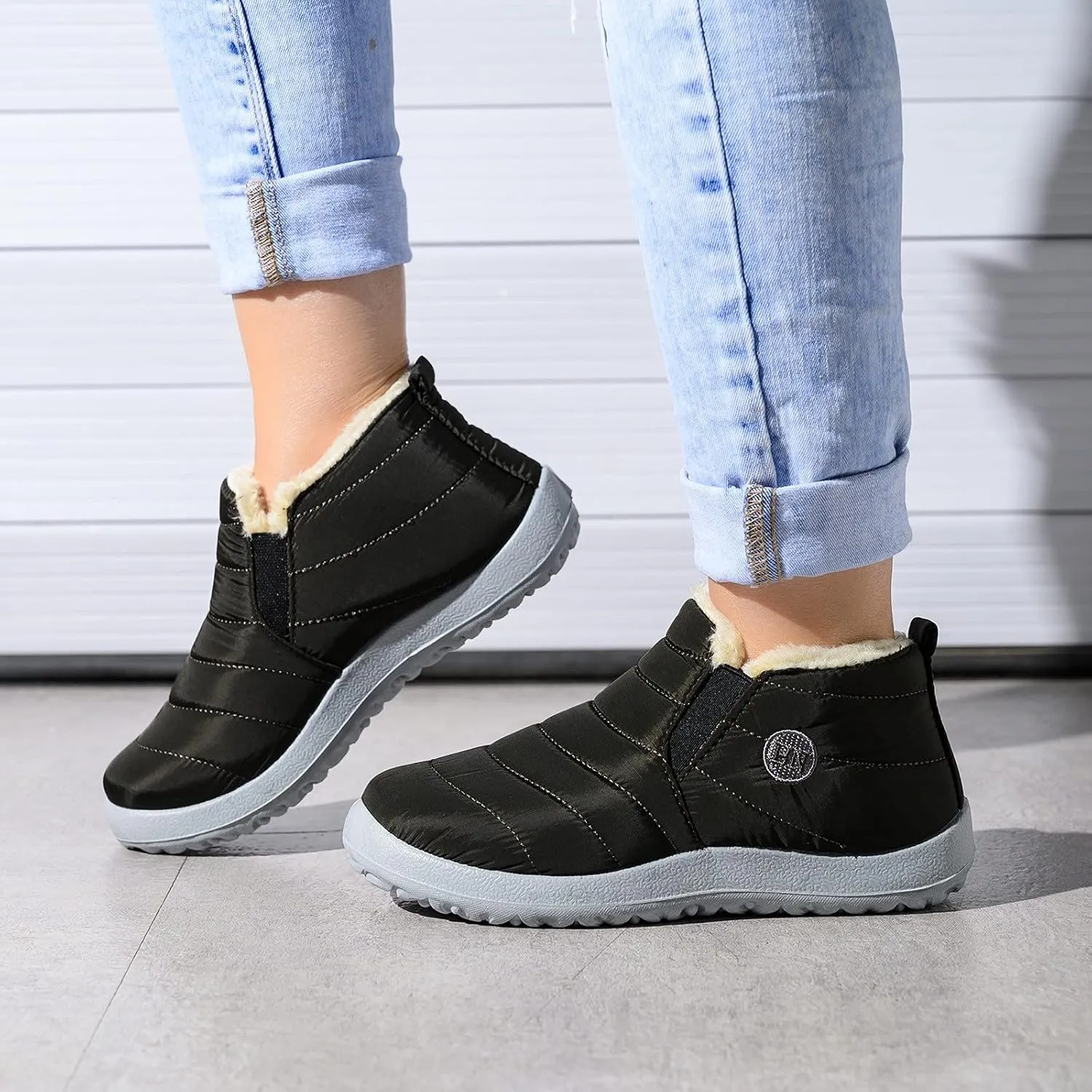 Extra Wide Width Snow Boots for Women Woman Insulated Waterproof Outdoor Warm Snow Boots Ladies Snow Boots Waterproof Winter Women Boots Slip on Boots for Women Winter Hiking