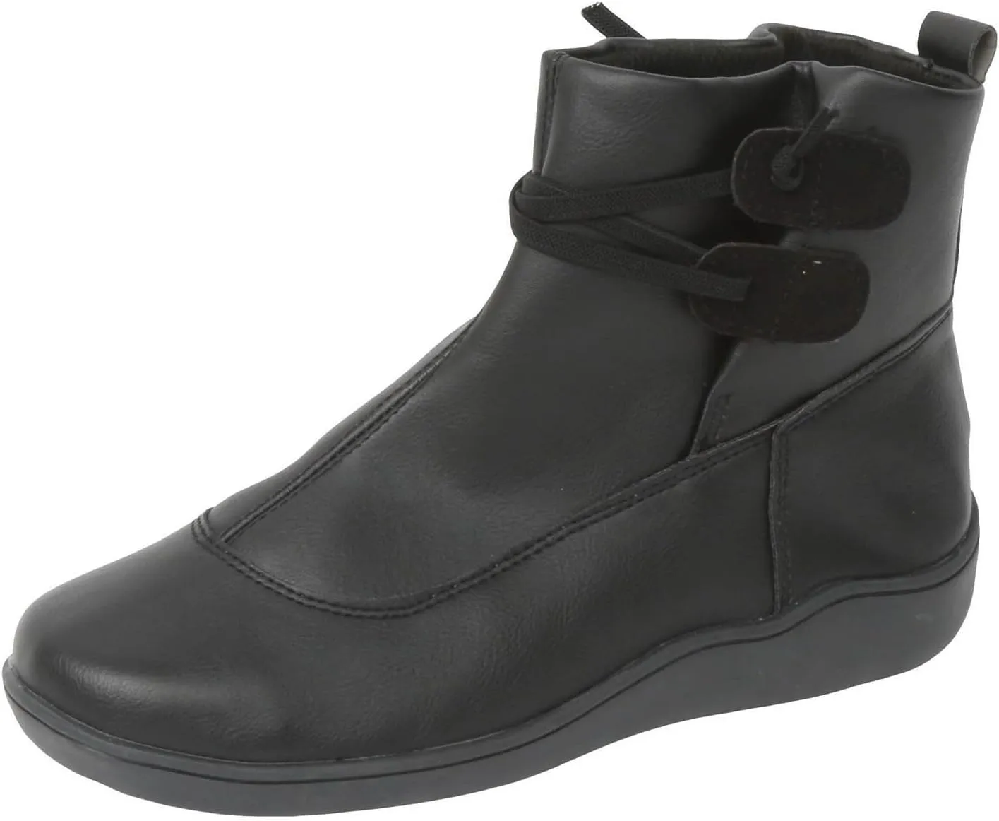 Fall Boots Womens Flat Western Ankle Boots Round Toe Cowboy Cowgirl Arch Support Walking Short Bootie