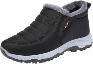 Fall Boots Womens Platform Fur Lined Winter Snow Boots Outdoor Hiking Boots Warm Waterproof Ankle Booties
