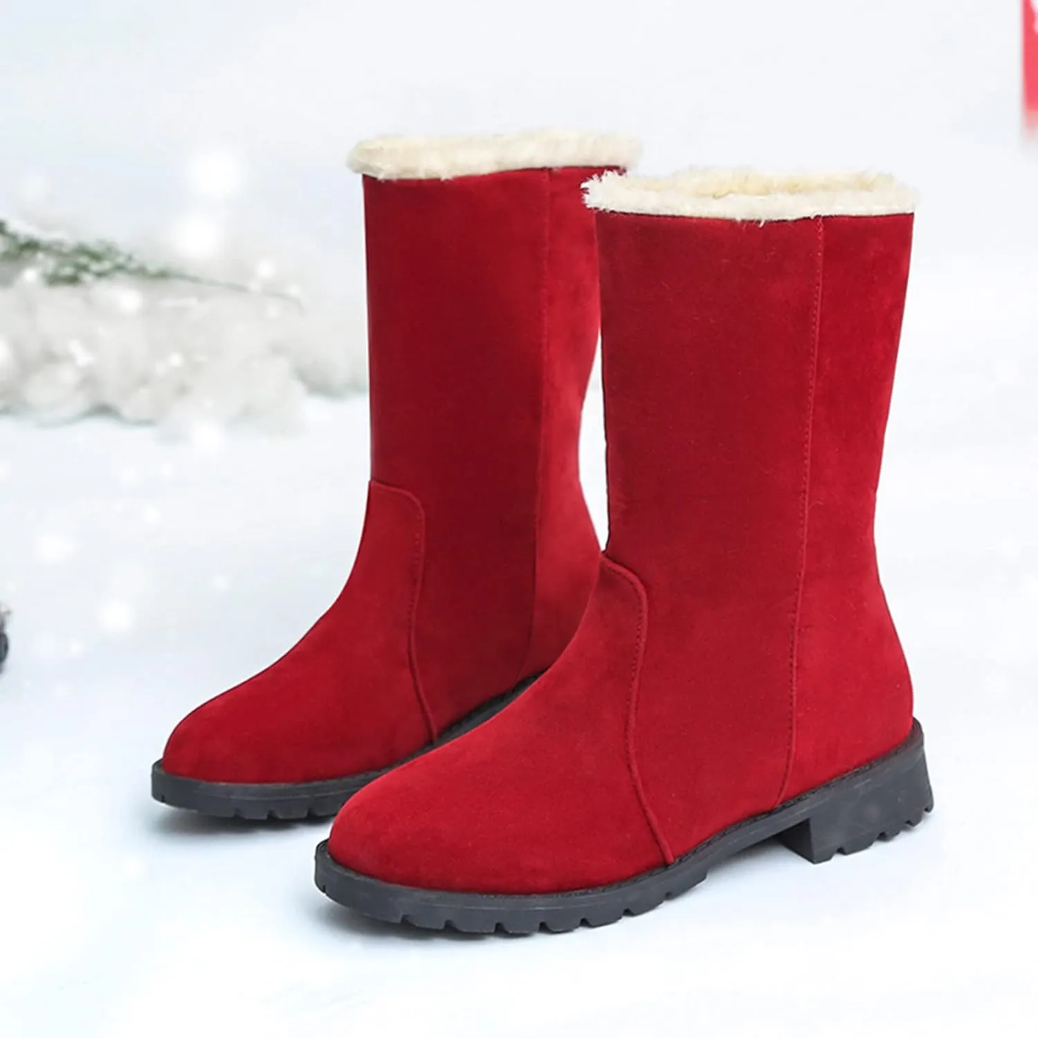Fall Winter Boots for Women 2024 Botas De Nieve Para Hombre Womens Slip On Boots Pink Fuzzy Boots Winter Brown Fur Boots for Women Waterproof Deals Cheap