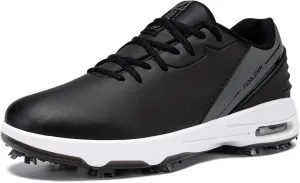 FENLERN Men's Golf Shoes Spiked Waterproof Comfortable Air Cushion