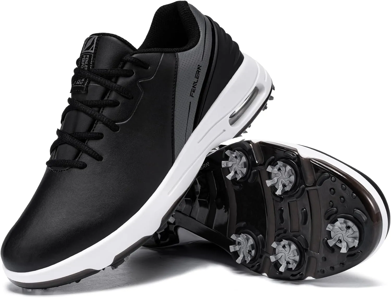 FENLERN Men's Golf Shoes Spiked Waterproof Comfortable Air Cushion