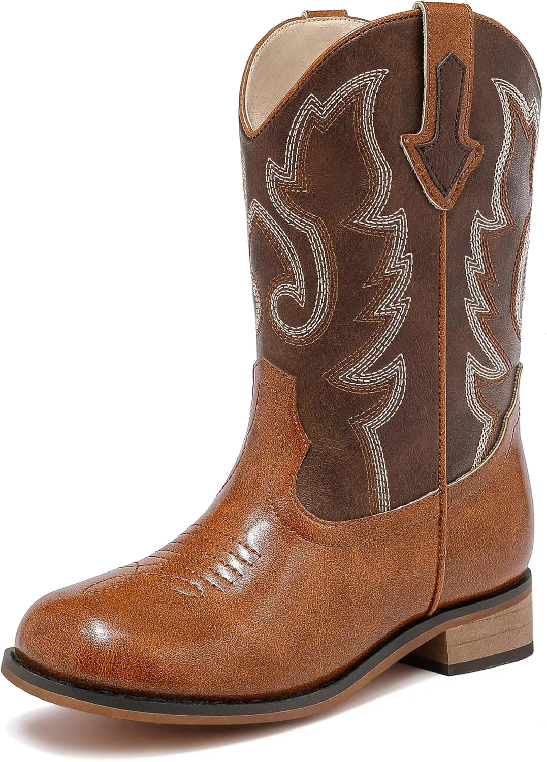 Girls Cowgirl Boots Unisex-Child Mid Calf Glitter Toddler Cowboy Boot Little Big Kids Western Riding Shoes
