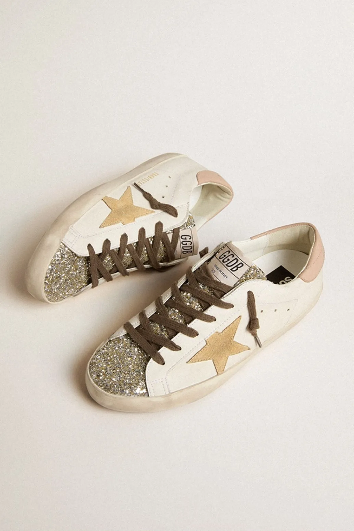 Golden Goose Super Star Sneaker - White/ Platinum/ Yellow/ Pink