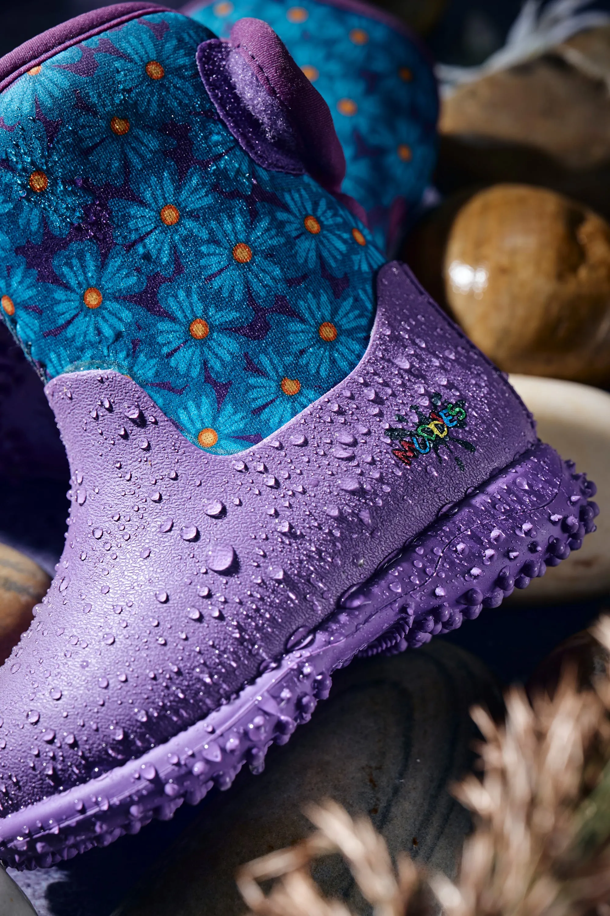 Grubs Waterproof Boots | Puddle Flower | Violet