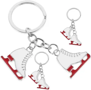 HANABASS 3Pcs Adorable Ice Skating Keychains Unique Skate Pendants for Boys Durable Key Ring Decor for Winter Sports Present for Ice Skating Enthusiasts