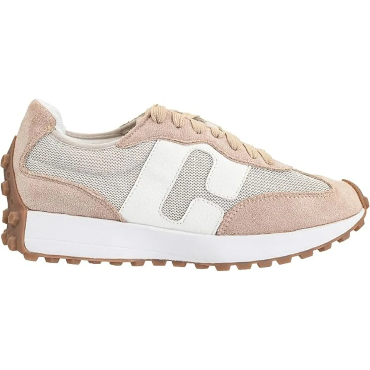 Hey Girl by Corkys Your Welcome Lace Up Front Sneakers, Natural