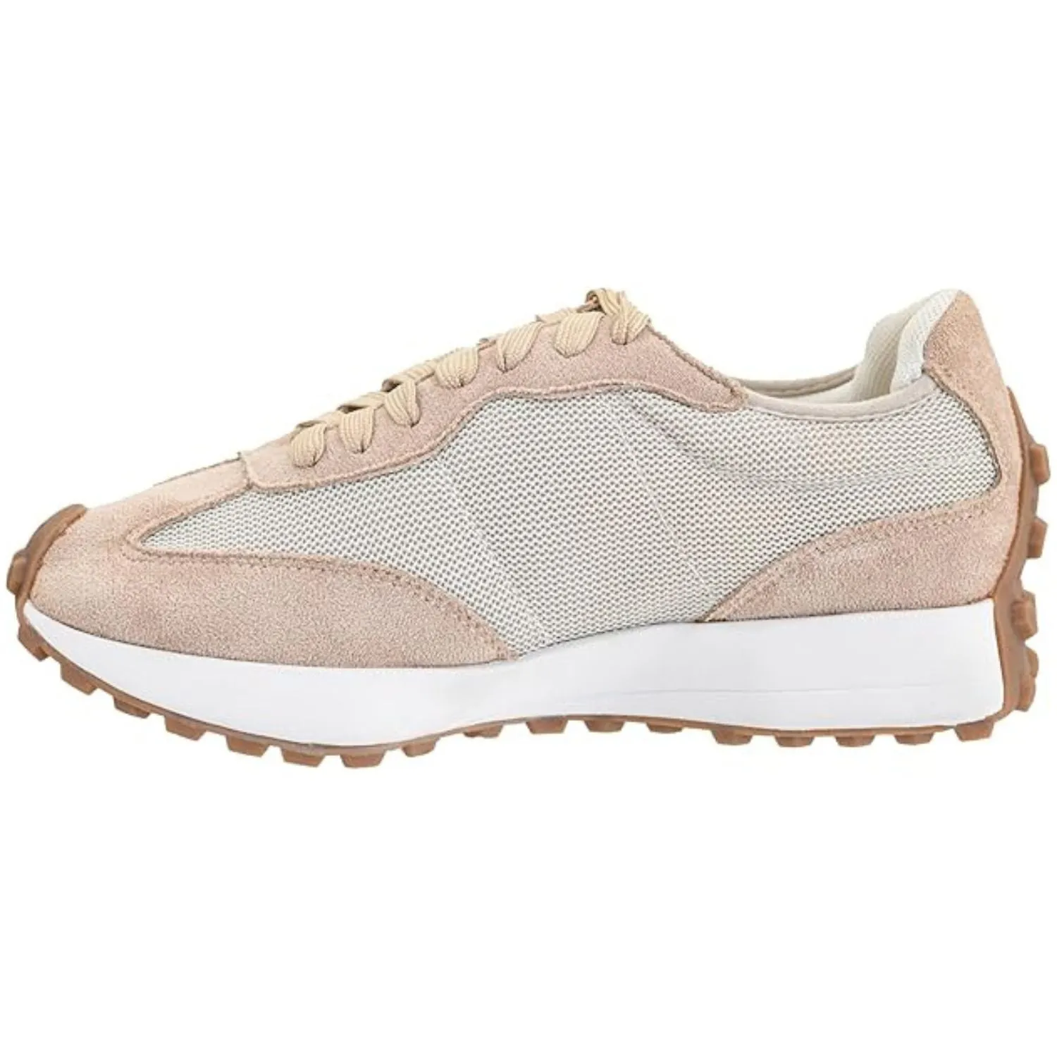 Hey Girl by Corkys Your Welcome Lace Up Front Sneakers, Natural