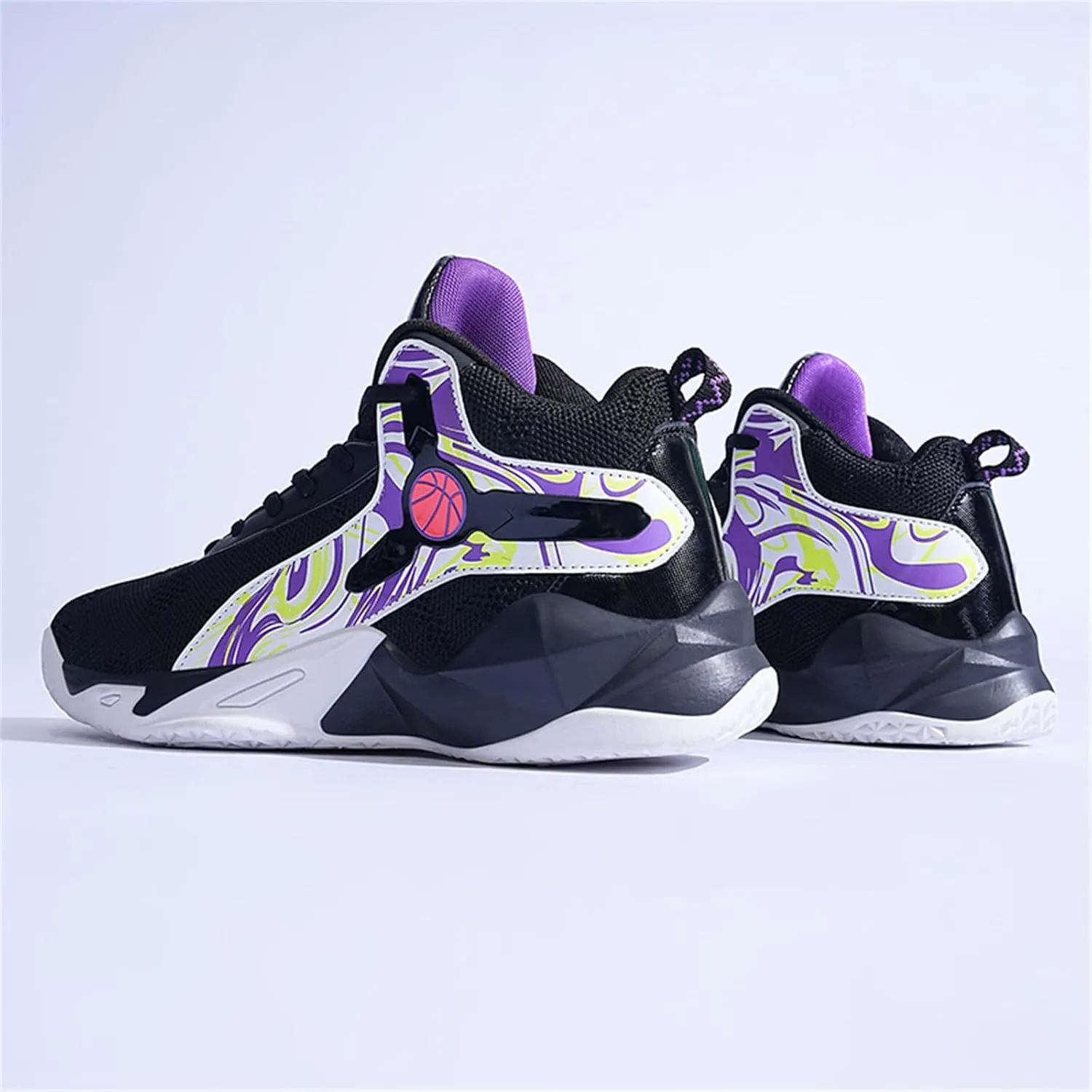 High Top Mens Basketball Shoes Lightweight Fashion Outdoor Sports Shoes Unisex Sneakers Breathable Non Slip Basketball Shoes