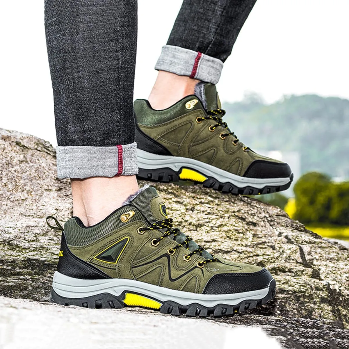 Hiking Shoes Mens Waterproof Mountain Trekking Shoes Men Breathable Walking Shoes Outdoor Sports Running Camping Climbing