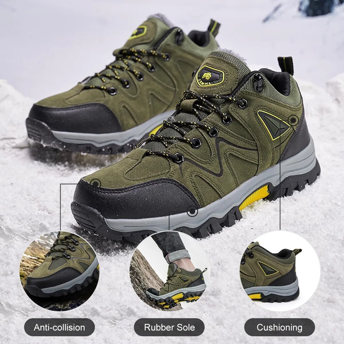 Hiking Shoes Mens Waterproof Mountain Trekking Shoes Men Breathable Walking Shoes Outdoor Sports Running Camping Climbing