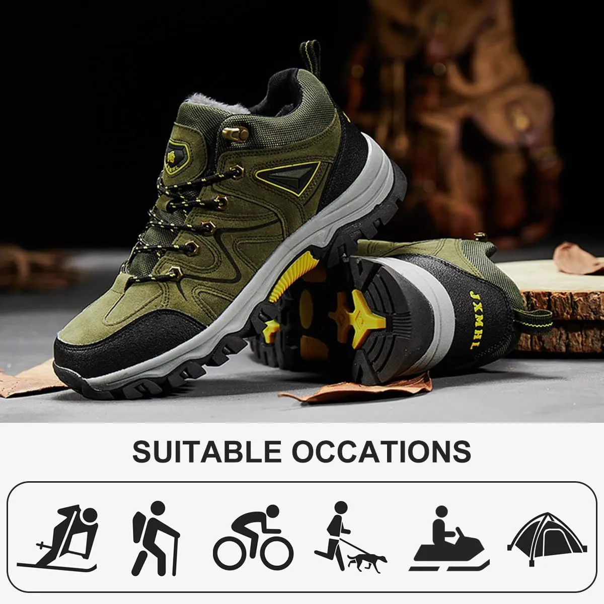 Hiking Shoes Mens Waterproof Mountain Trekking Shoes Men Breathable Walking Shoes Outdoor Sports Running Camping Climbing