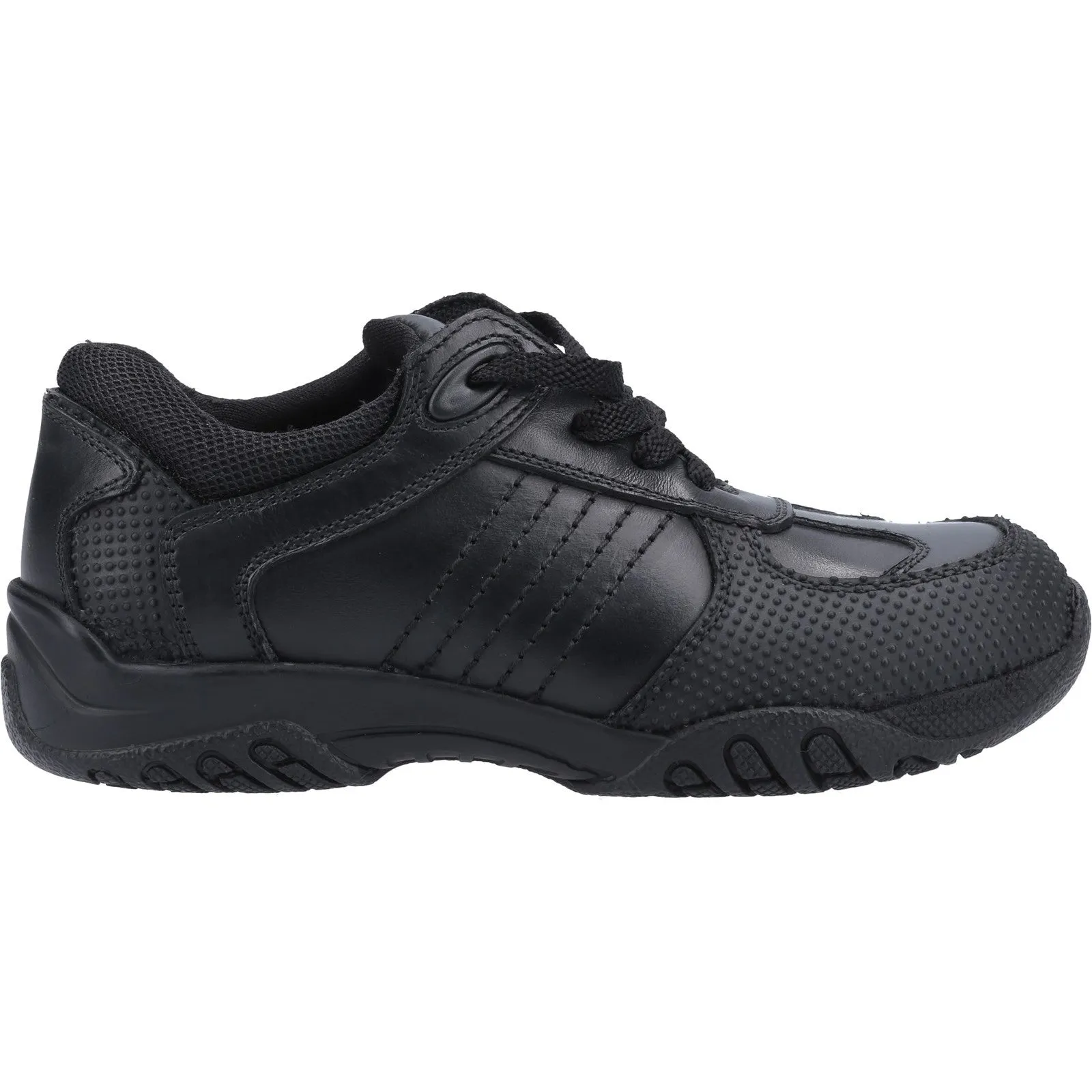 Hush Puppies Boys Jezza Leather School Shoes - Black