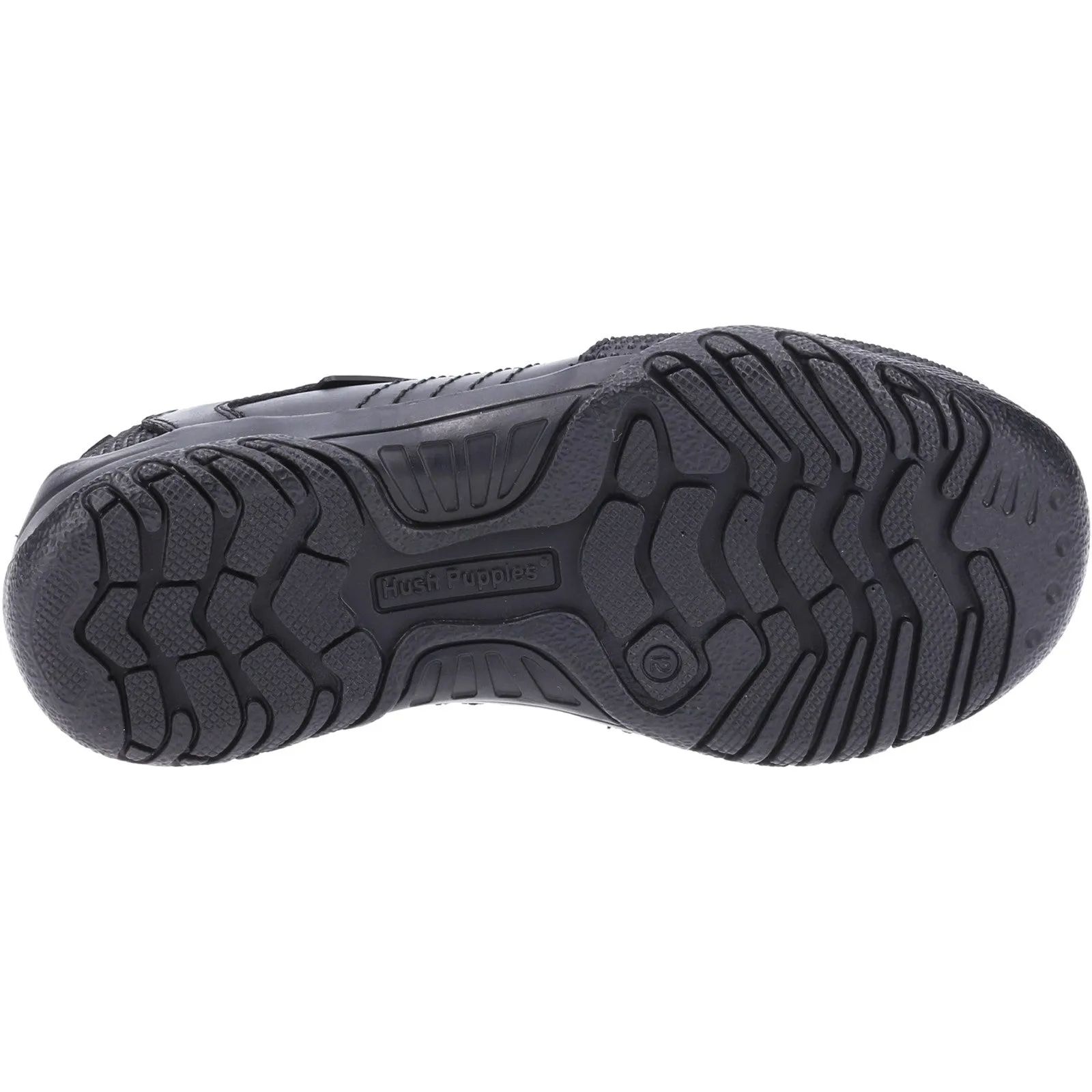 Hush Puppies Boys Jezza Leather School Shoes - Black