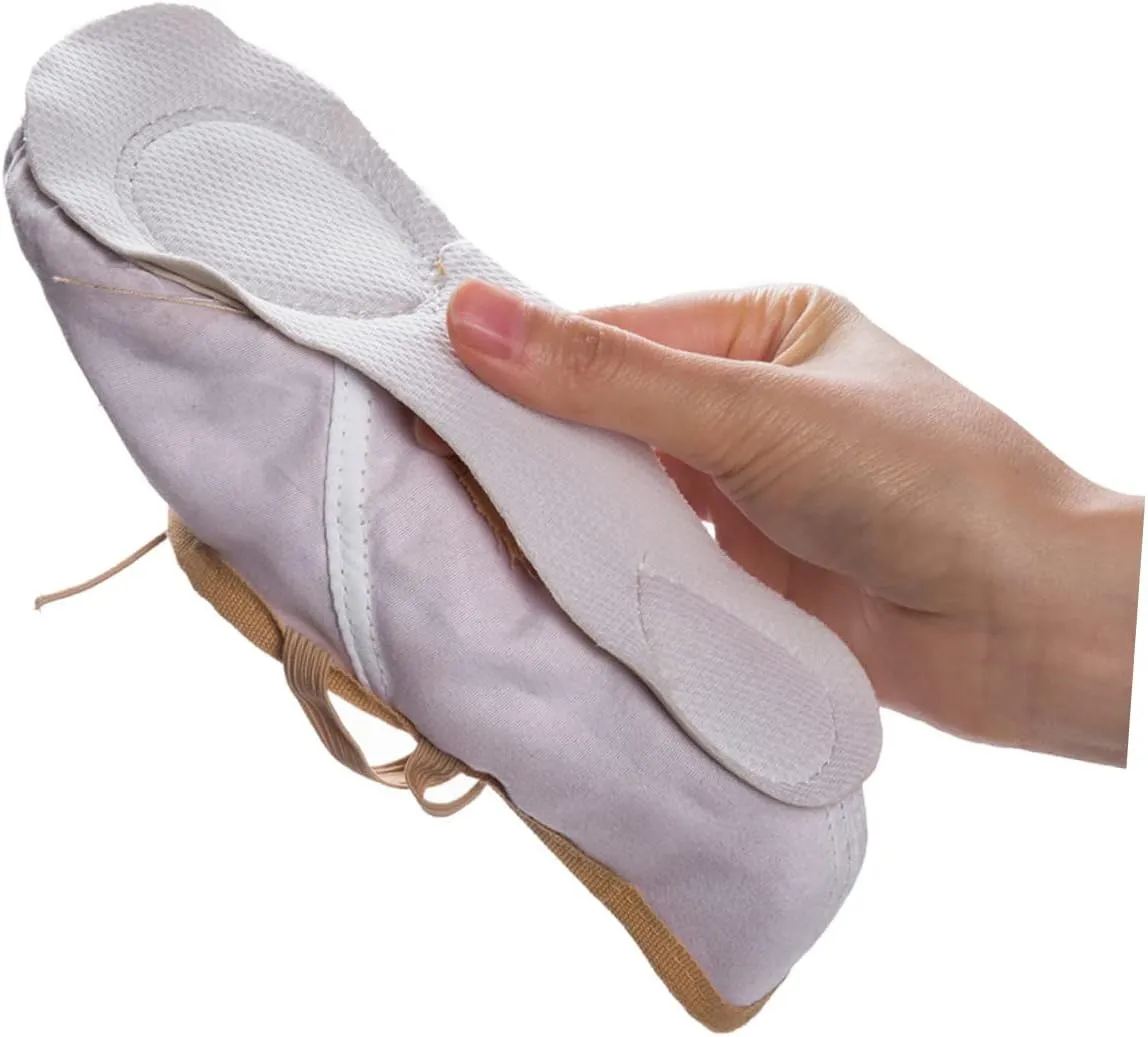 KESYOO 1 Pair Yoga Shoes Non Slip Dancing Shoes Ballet Shoes Ballet Slipper Ballet Dancer Shoes Ballet Flats Ballet Practice Shoes Flats Canvas Dance Shoes Aldult Soles Light Brown