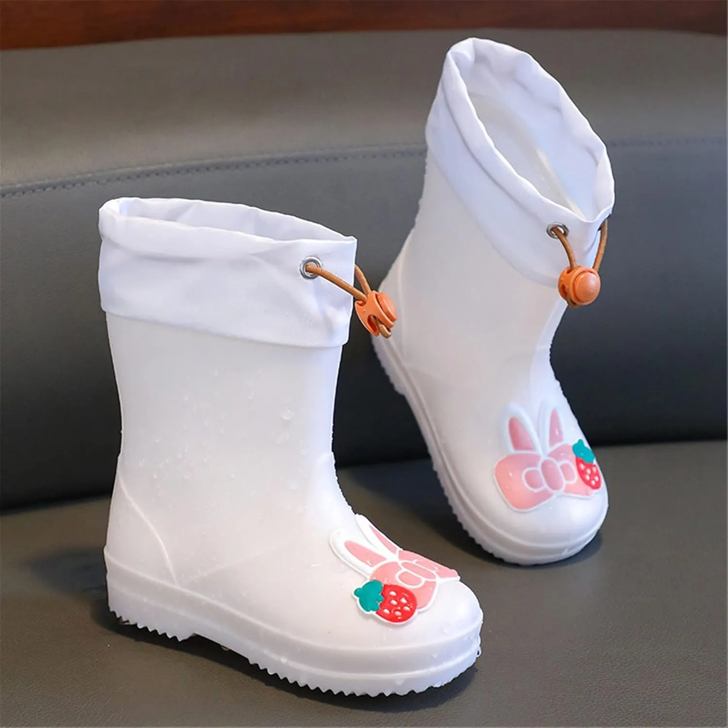 Kids Rain Boots for Girls Boys Waterproof Toddler Cute Cartoon Insulated Rubber Boots Kids Mud Boots Rain Shoes