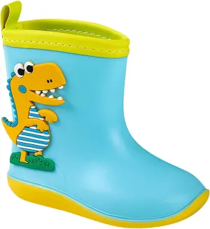 Kids Waterproof PVC Rain Boots Featuring Cute Dinosaur Toddler Girl and Boys Cute Cartoon Non Slip Rainy Shoes