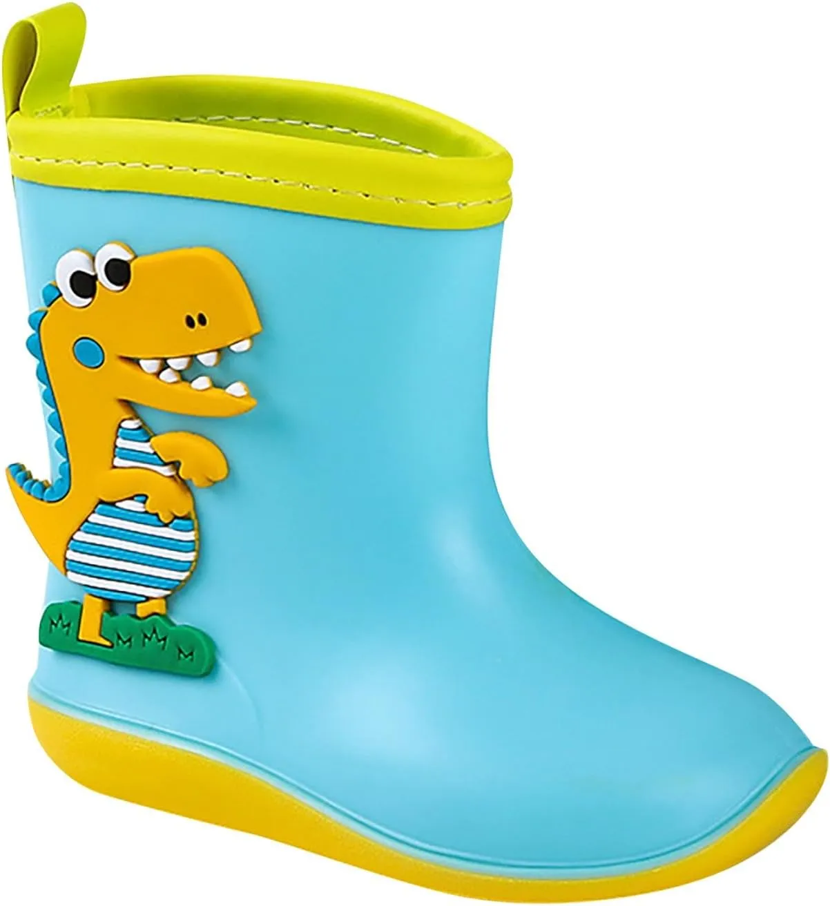Kids Waterproof PVC Rain Boots Featuring Cute Dinosaur Toddler Girl and Boys Cute Cartoon Non Slip Rainy Shoes