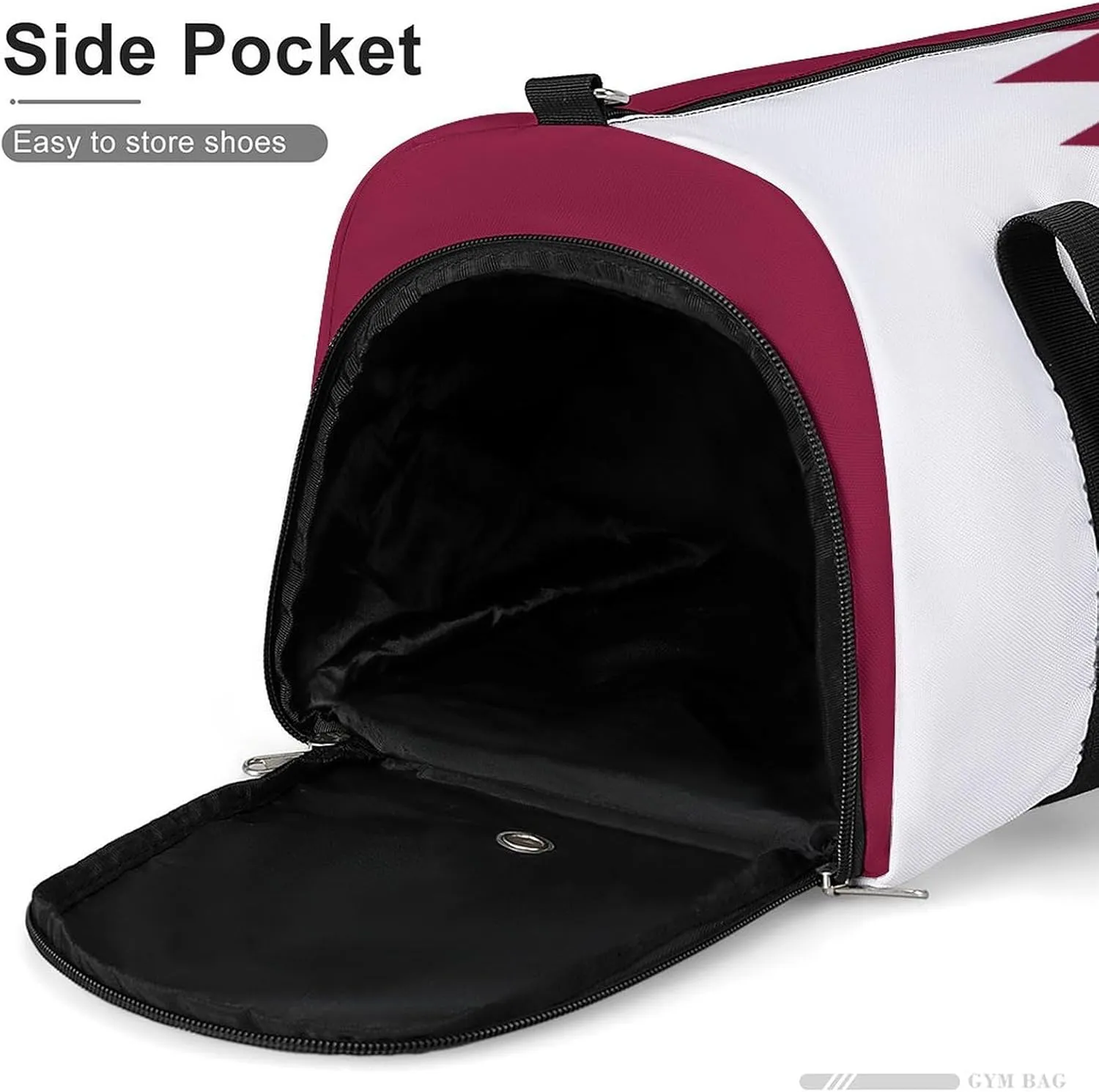 Lightweight Qatar Flag Duffel Bag for Boys Girls with Shoe Compartment Weekender