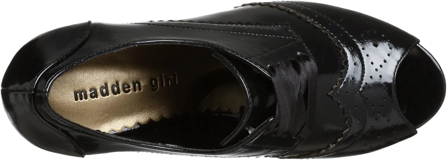Madden Girl Women's Rileigh Patent Hi Heel Oxford